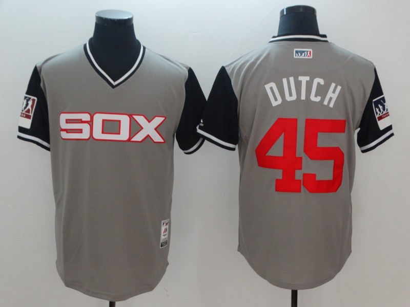 Men's Chicago White Sox #45 Michael Jordan Grey Cool Base Stitched Jersey